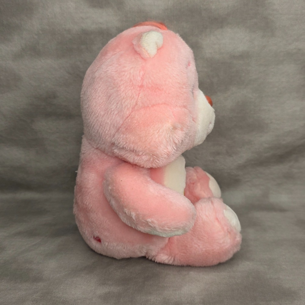 Care Bear Love-A-Lot Bear Vintage 1983 Kenner 13" Pink Plush Heart Belly Patch - Picture 5 of 9